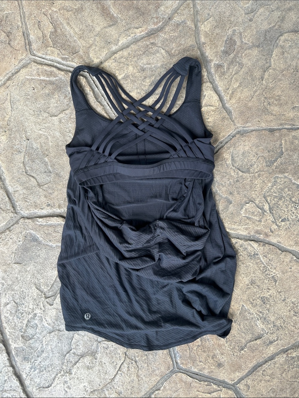 lululemon athletica Black Strappy Crossback Free to Be Wild Tank